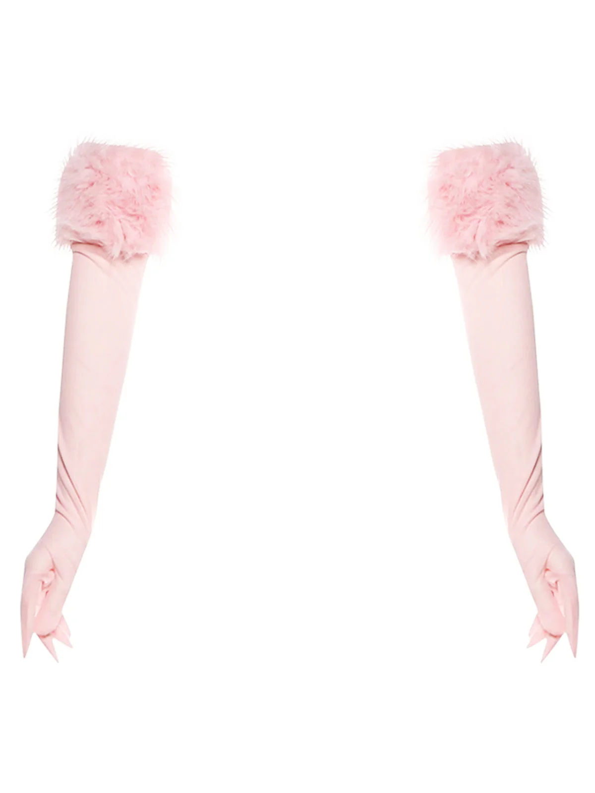 1980s Strapless Plush Fitted Top With Long Gloves - Image 7