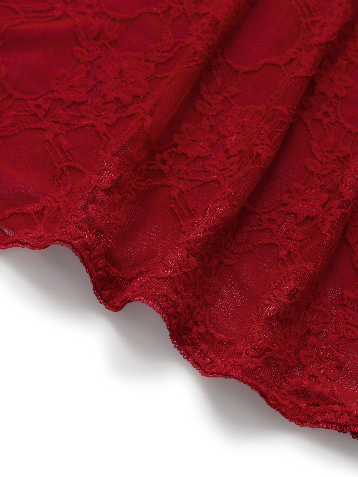 1980s V-Neck Backless Sexy Lace Cami Nightgown - Image 7