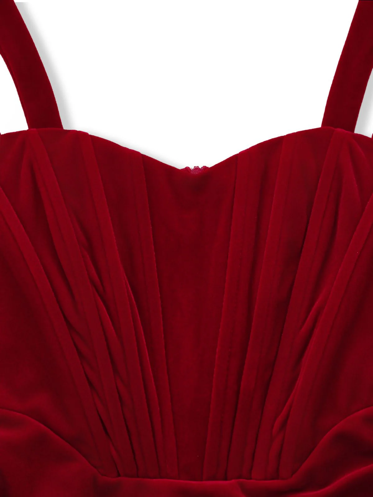 1980s Velvet Corset Ruched Sweetheart Mini Dress - Image 5
