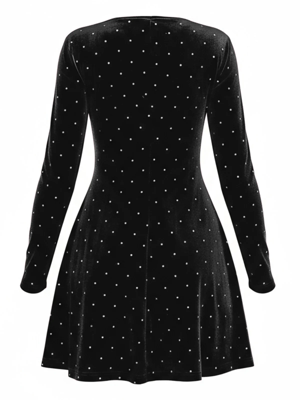 1980s Velvet Rhinestone Fit Party Dress - Image 10