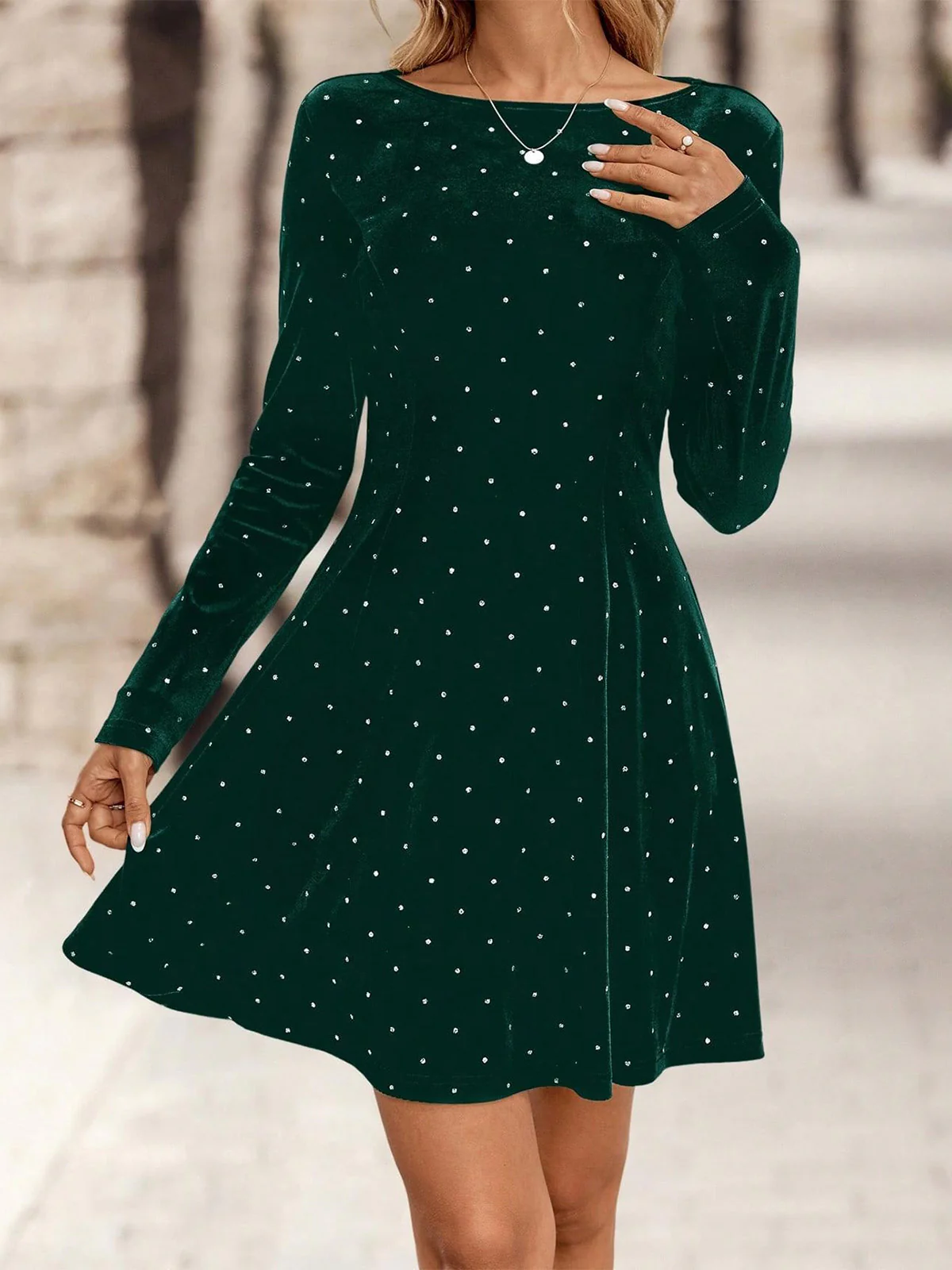 1980s Velvet Rhinestone Fit Party Dress - Image 22