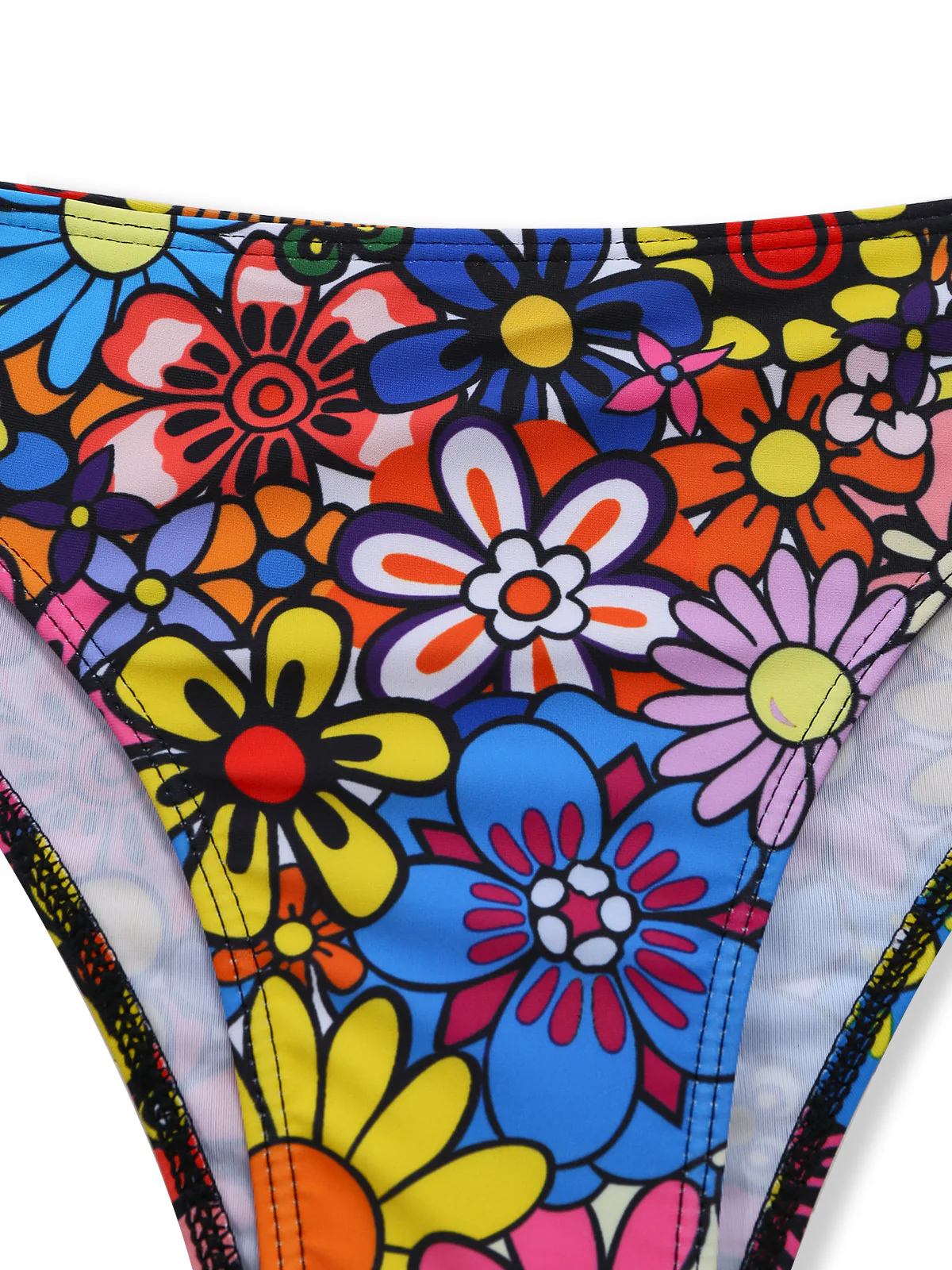 2000s Daisy Halter Colourful Tankini Set - Image 6
