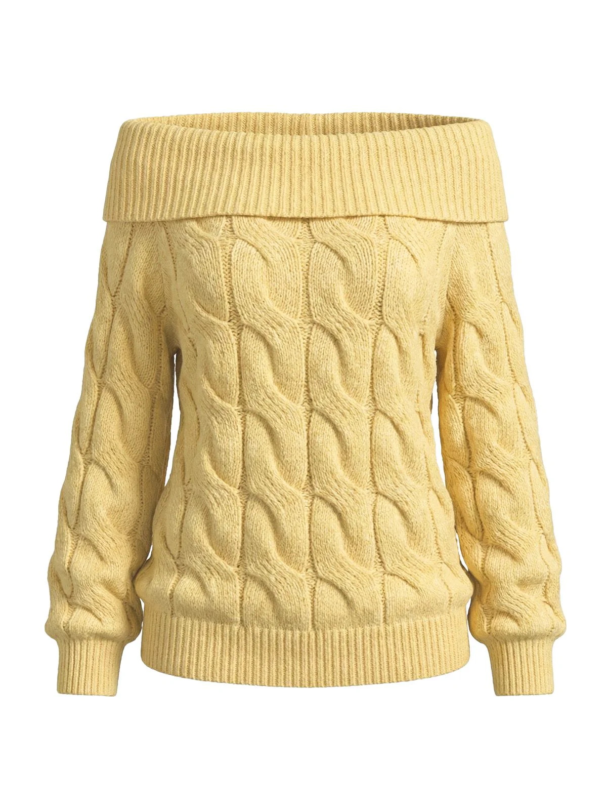 2000s Y2K Solid Off-Shoulder Sweater - Image 4