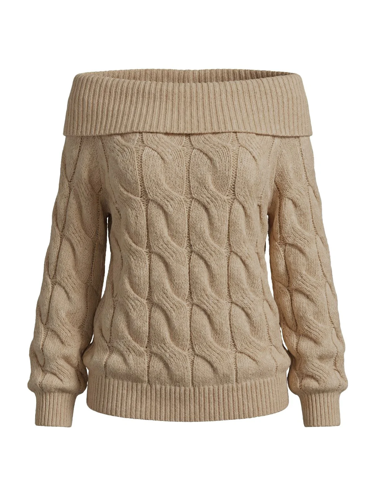 2000s Y2K Solid Off-Shoulder Sweater - Image 7