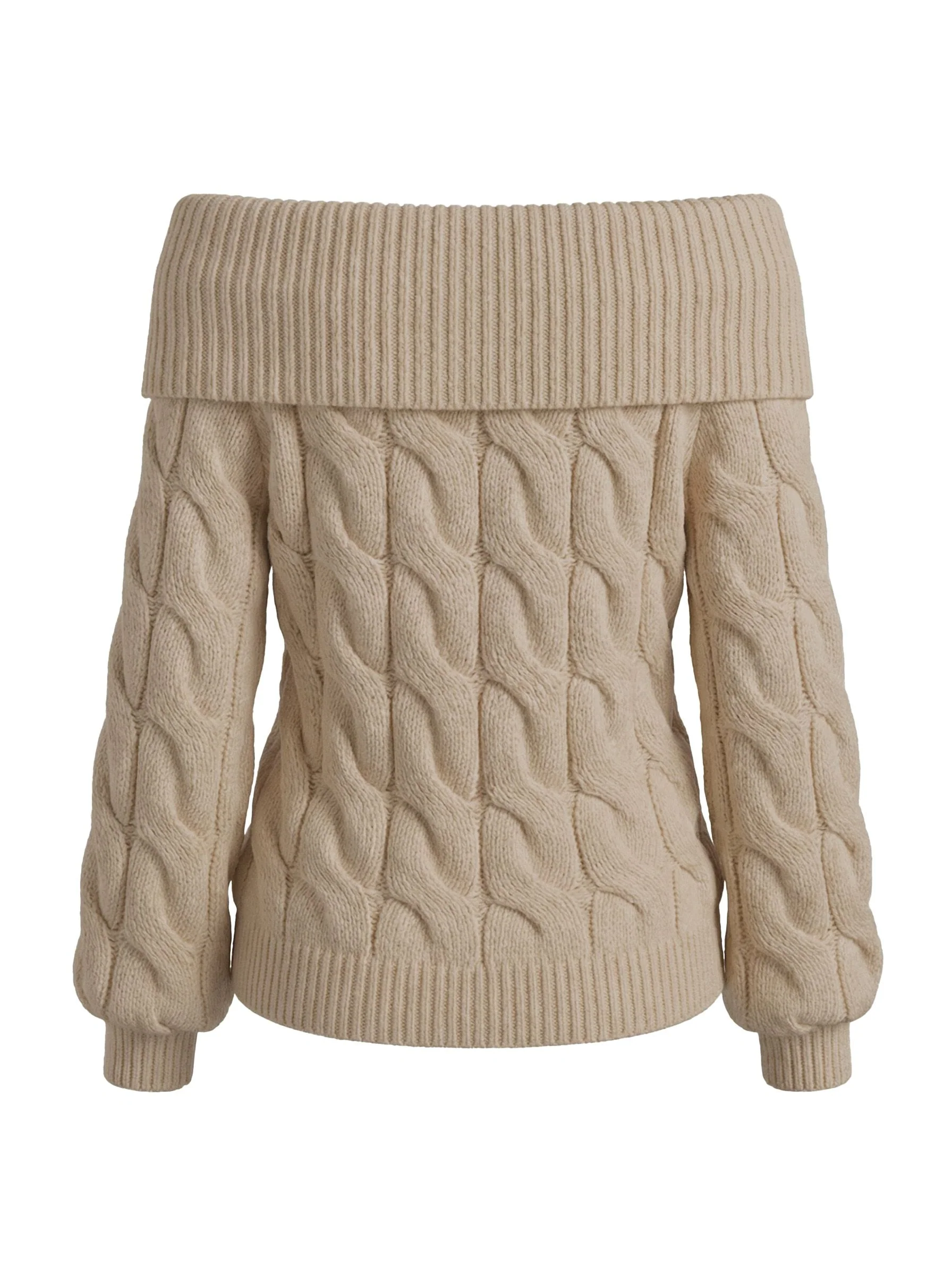 2000s Y2K Solid Off-Shoulder Sweater - Image 9