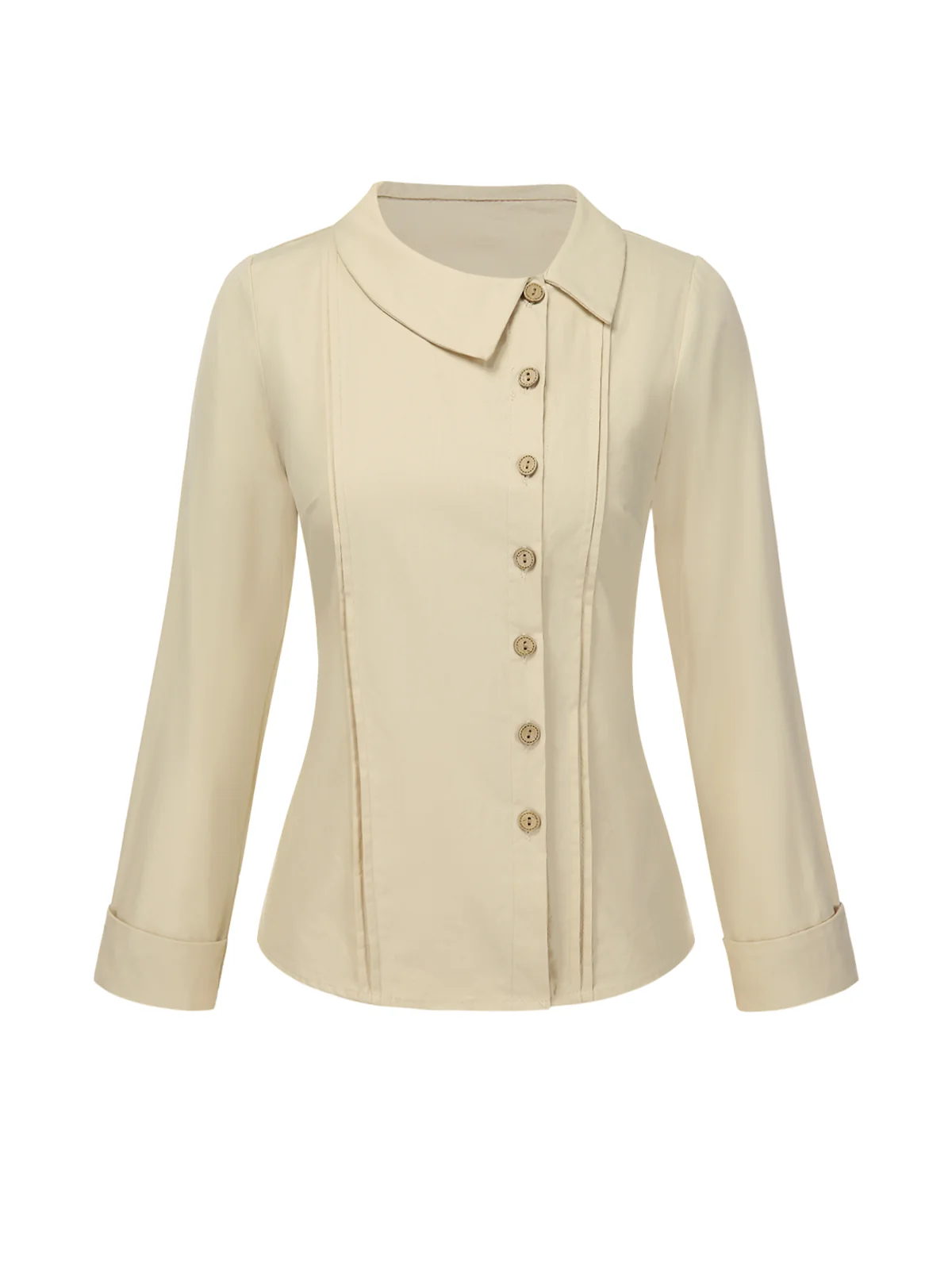 2PCS 1930s Cotton Solid Blouse & Suspender Pants - Image 6