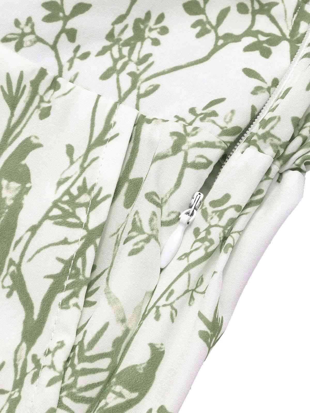 2PCS 1930s Dolman Sleeve Lapel Blouse & Floral Pants - Image 5