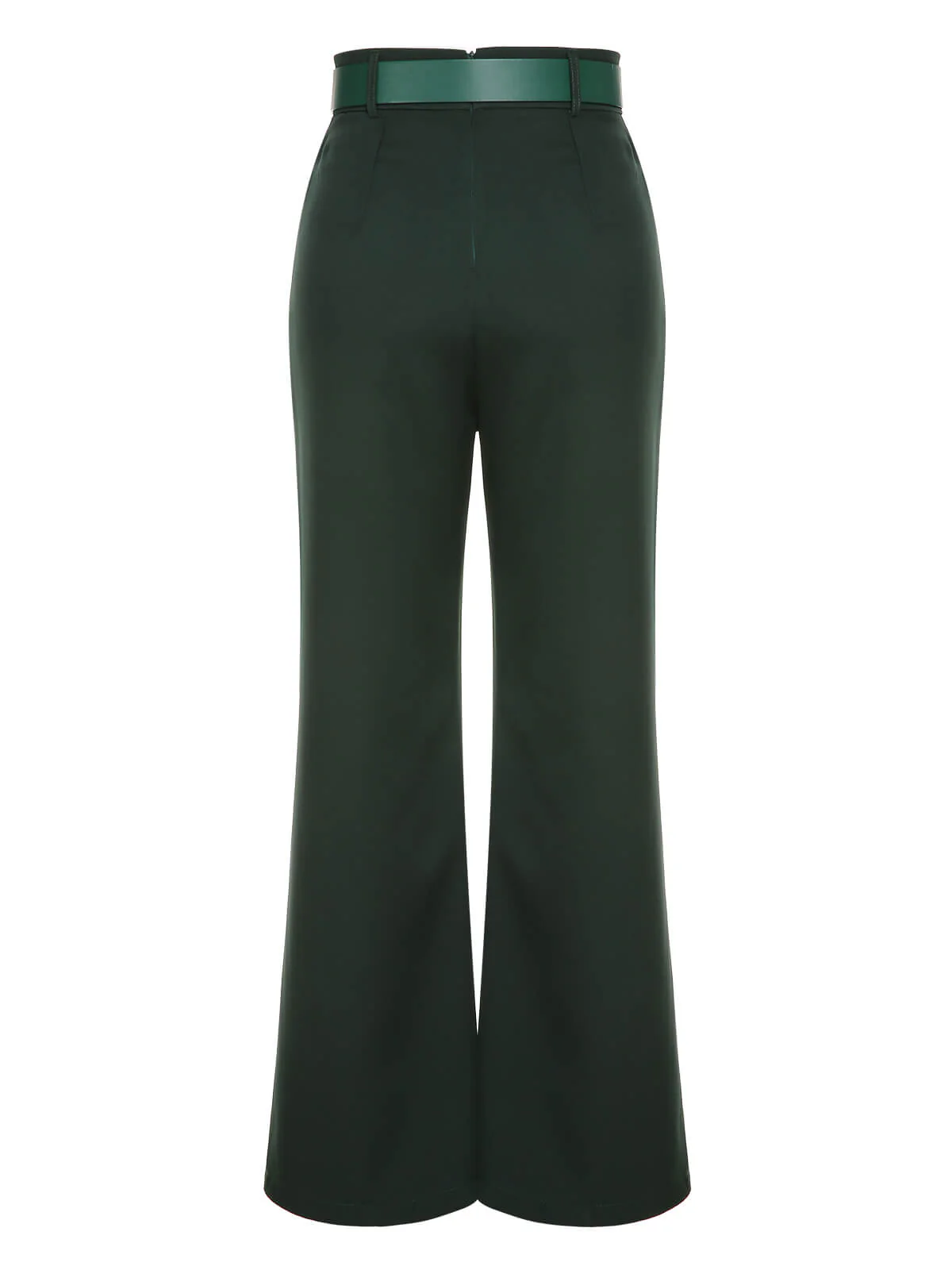 2PCS 1930s Floral Blouse & Green Wideleg Pants - Image 6