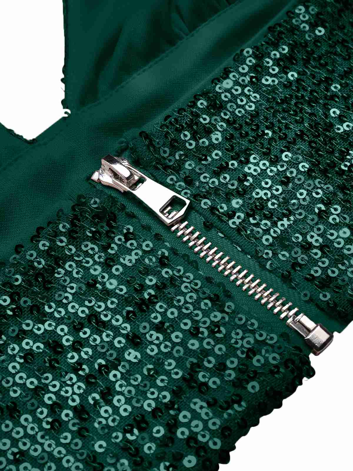 2PCS 1930s Sequined Halter Crop Top & Wide Leg Pants - Image 4