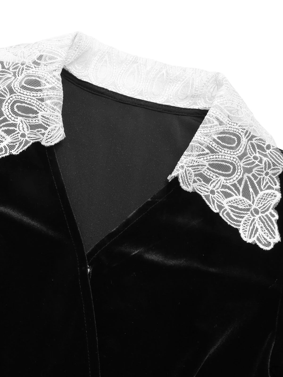 2PCS 1930s Solid Velvet Top & Mermaid Skirt - Image 4
