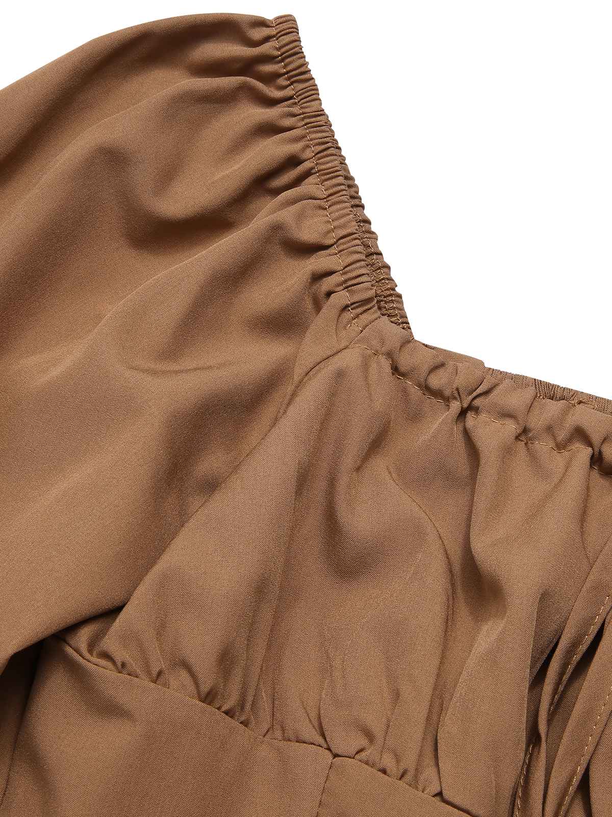 2PCS 1930s Square Neck Trumpet Sleeve Top & Pleated Skirt - Image 10