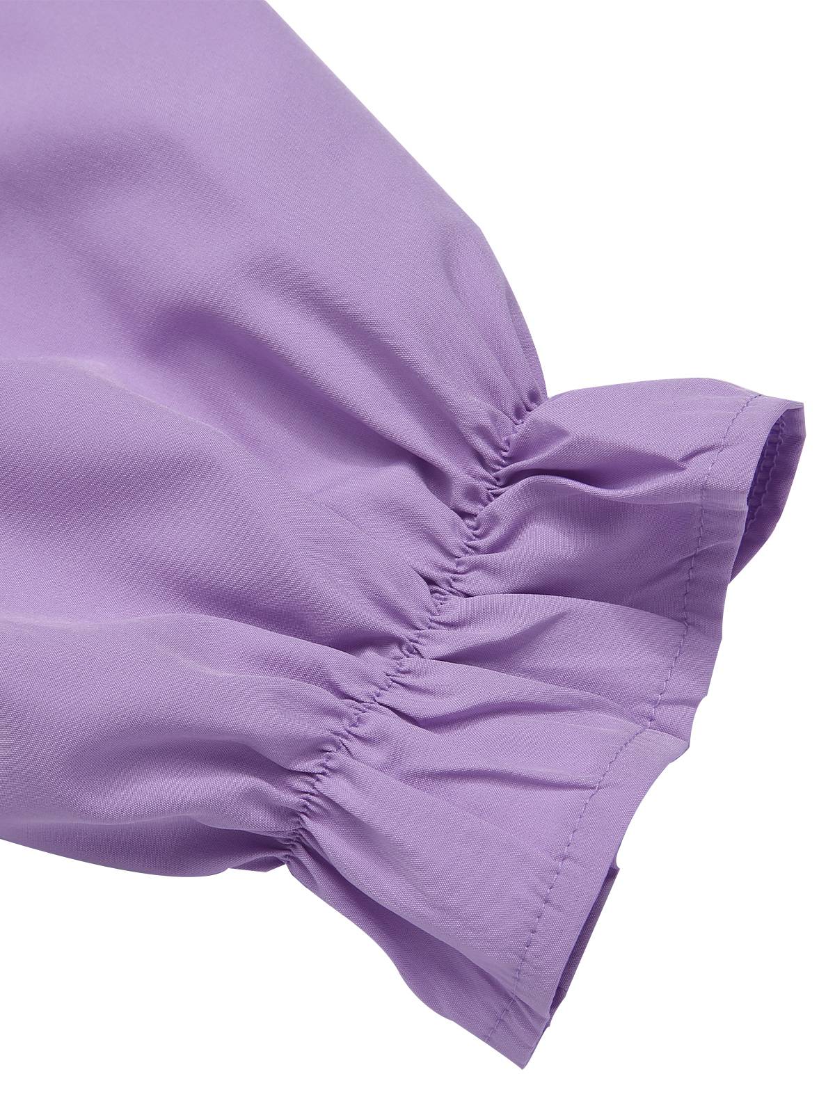 2PCS 1930s Square Neck Trumpet Sleeve Top & Pleated Skirt - Image 4
