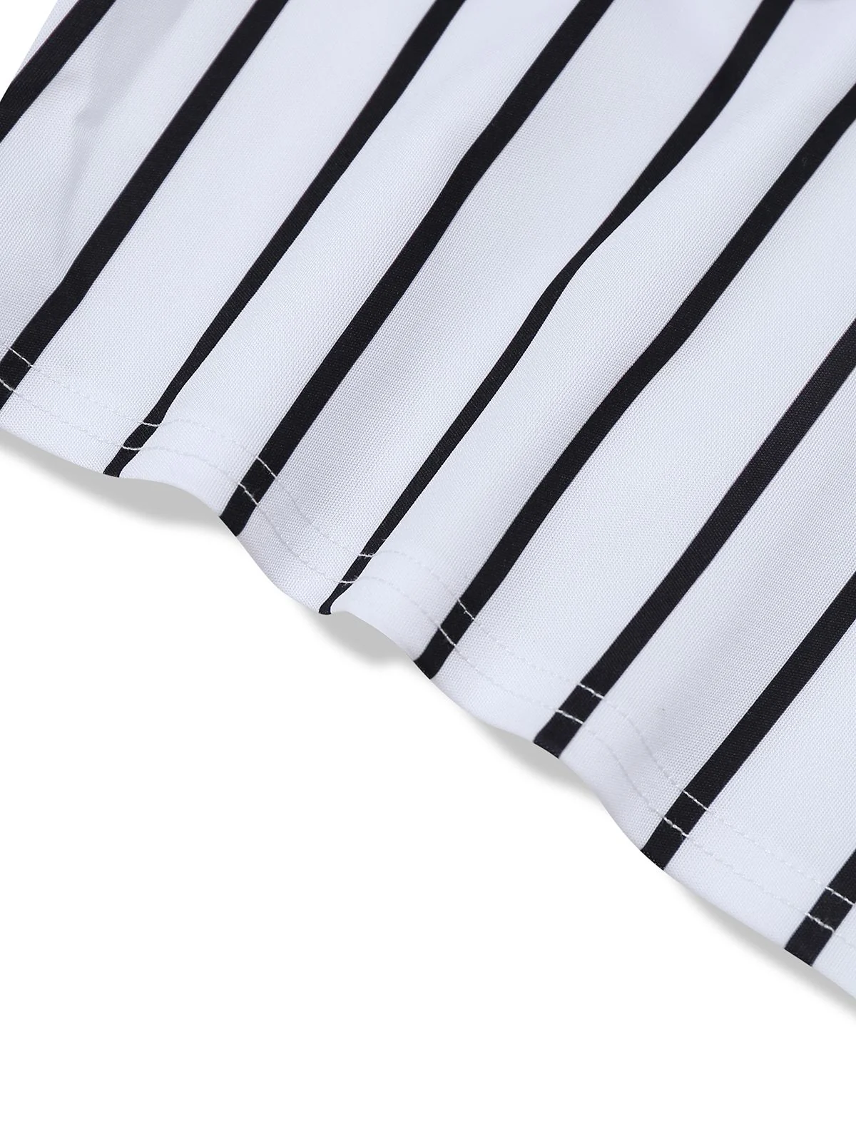 2PCS 1930s Striped Off-Shoulder Top & Fishtail Skirt - Image 4