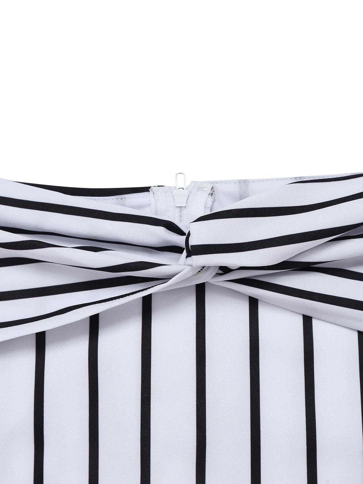 2PCS 1930s Striped Off-Shoulder Top & Fishtail Skirt - Image 6