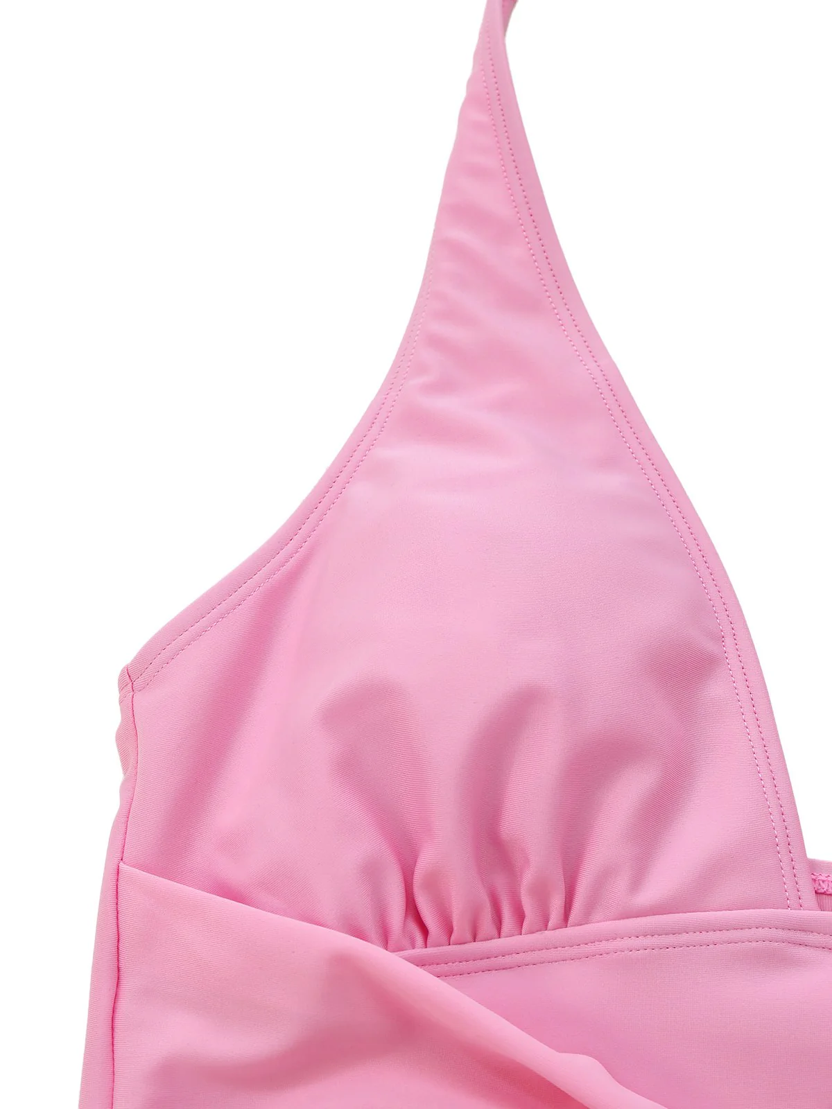 2PCS 1940s Deep V Halter Starfish One-Piece Swimsuit & Cover-Up - Image 6