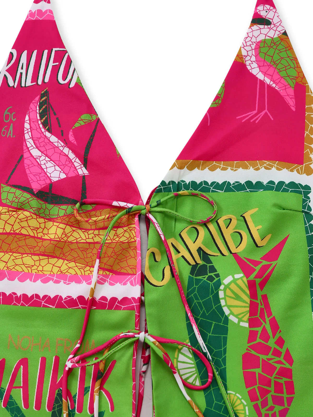2PCS 1940s Floral Pineapple Spaghetti Strap Cardigan & Shorts - Image 4