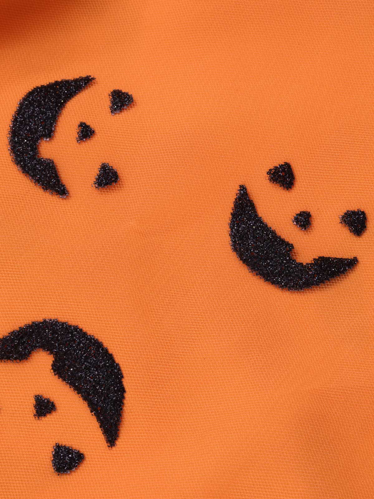 2PCS 1940s Halloween Peter Pan Collar Blouse & Smiley Face Mesh Skirt - Image 9