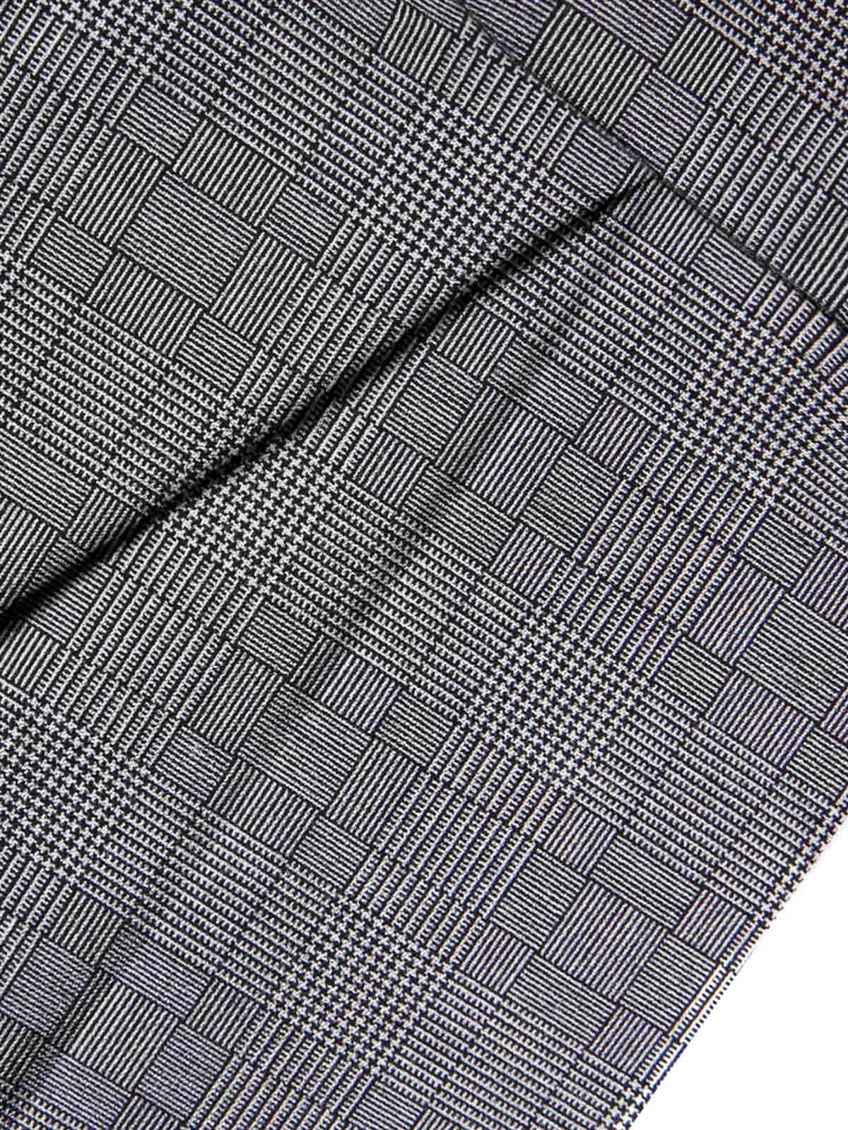 2PCS 1940s Satin Puff Sleeve Blouse & Glen Plaid Overall Pants - Image 9