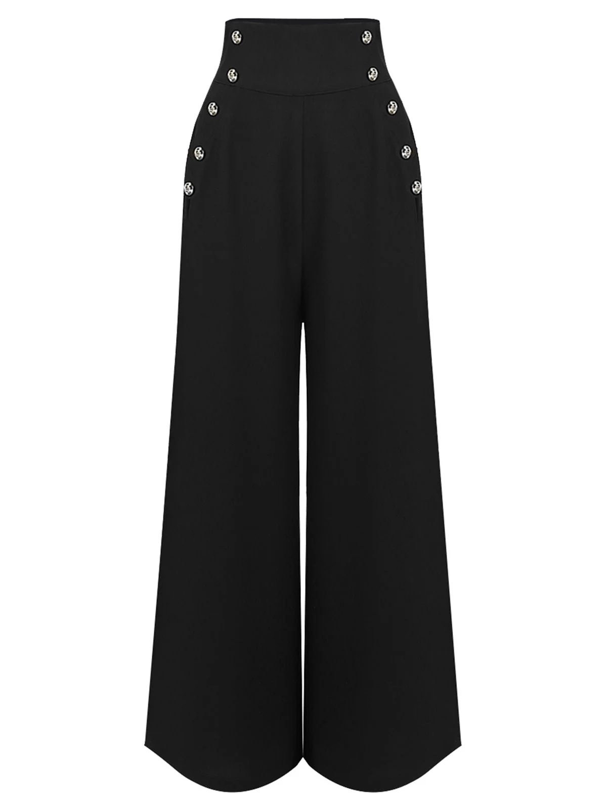 2PCS 1950s Candy Tie-Up Blouse & Black Suspender Pants - Image 13