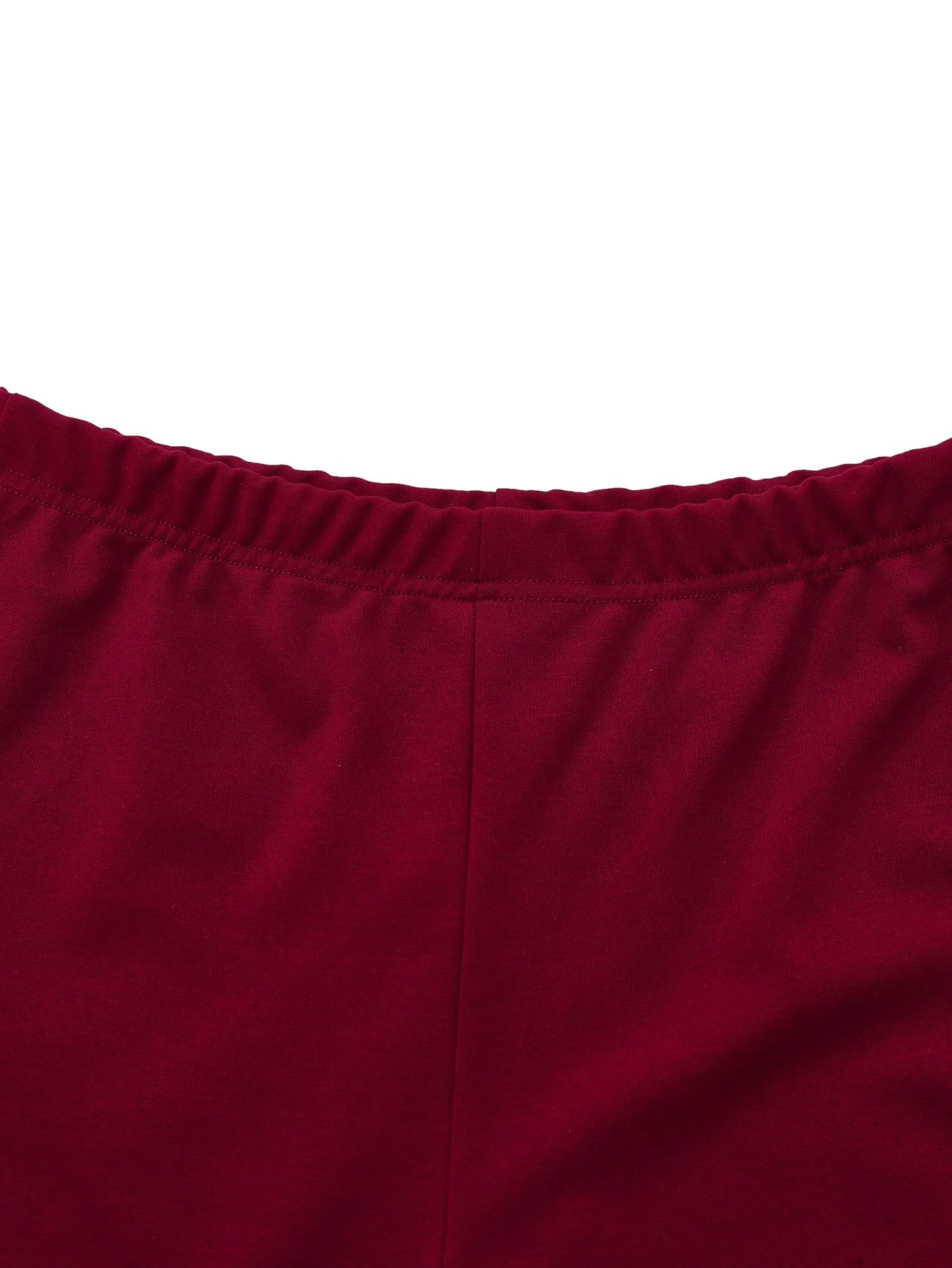 2PCS 1950s Deep-V Belted Detail Vest & Solid Pants - Image 7