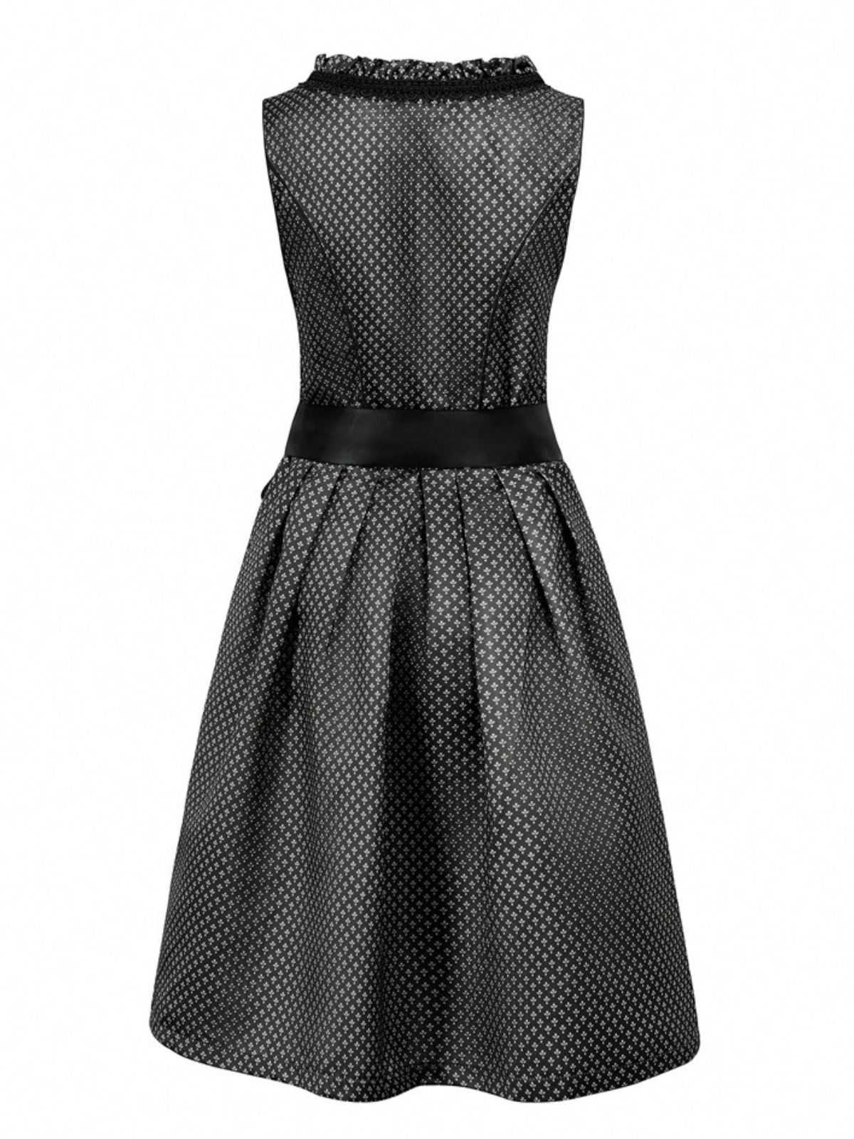 2PCS 1950s Ethnic Floral Lace-Up Dress & Apron - Image 7