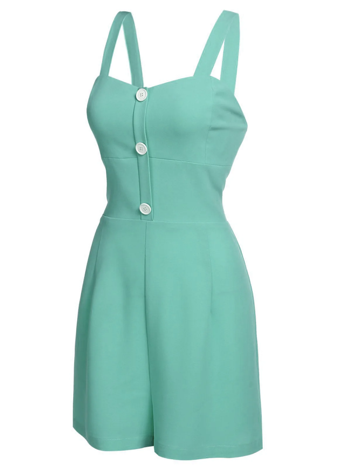 Green 1950s Romper & Cherry Skirt - Image 5