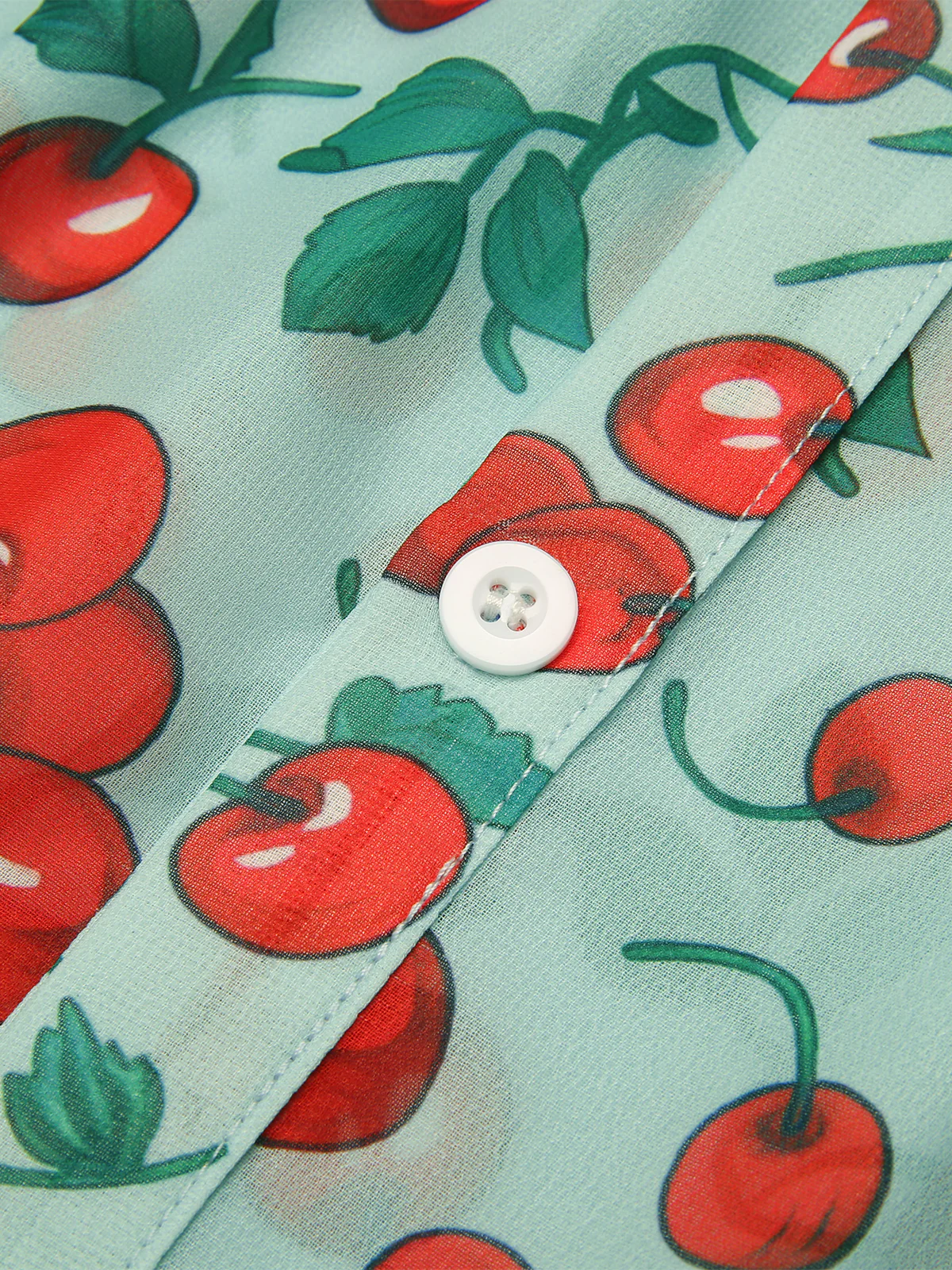 Green 1950s Romper & Cherry Skirt - Image 9