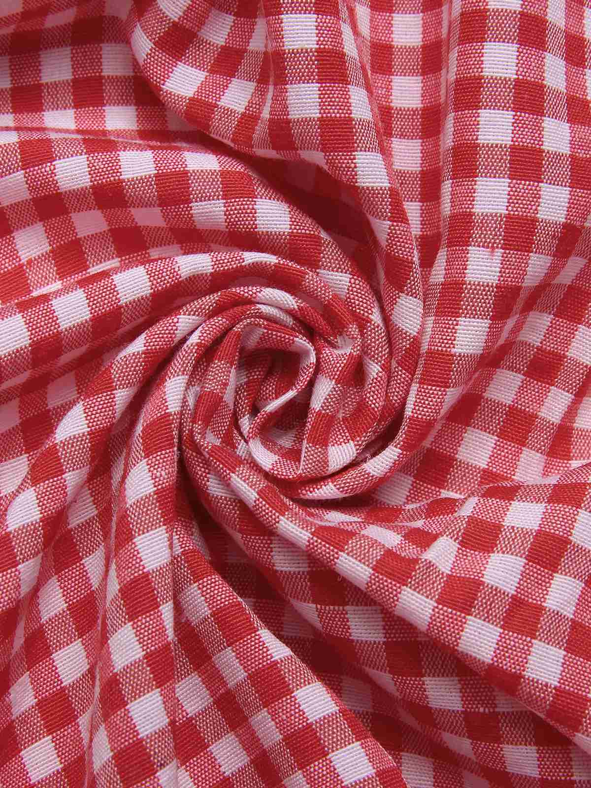 2PCS 1950s Oktoberfest White Top & Red Plaid Dress & Red Apron - Image 5