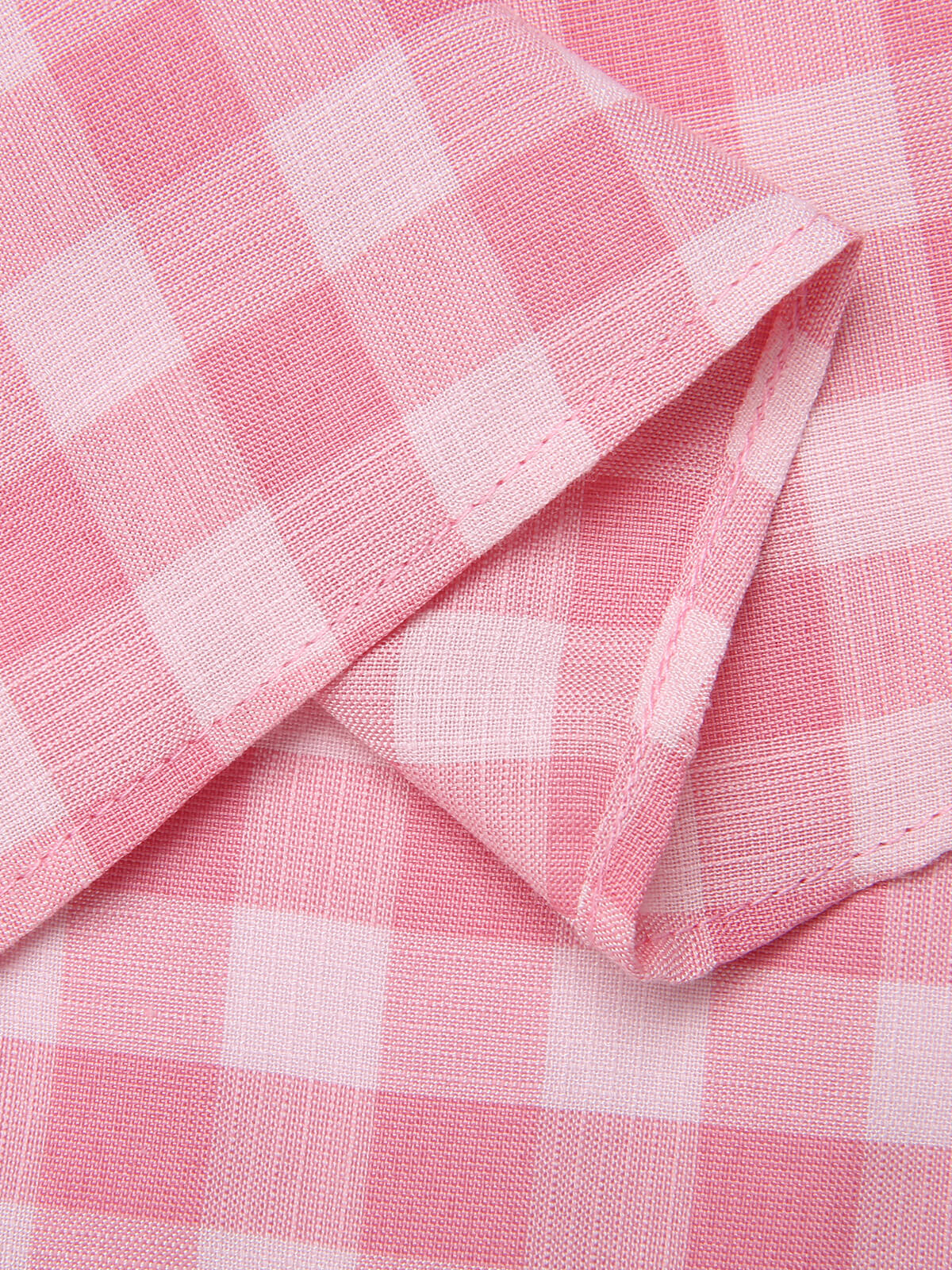 2PCS 1950s Pink Plaid Skirt & Romper With Belt - Image 14