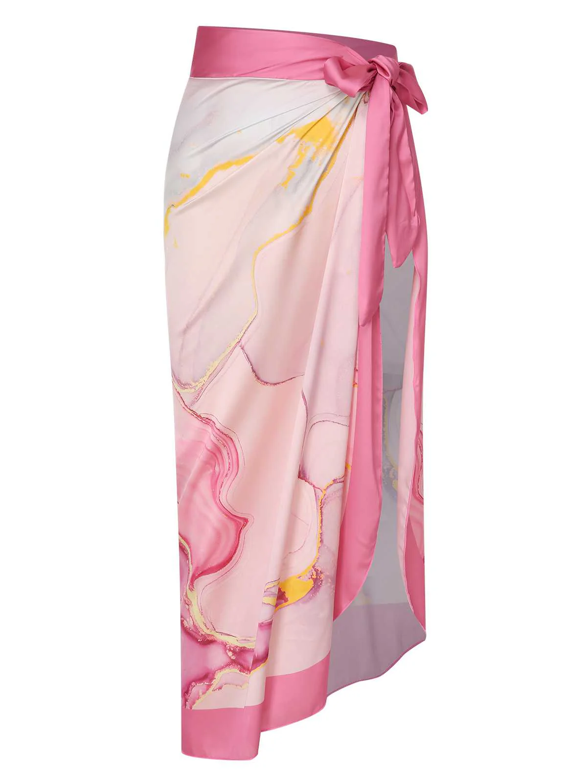 2PCS 1950s Pink Print Swimsuit & Cover-Up - Image 7