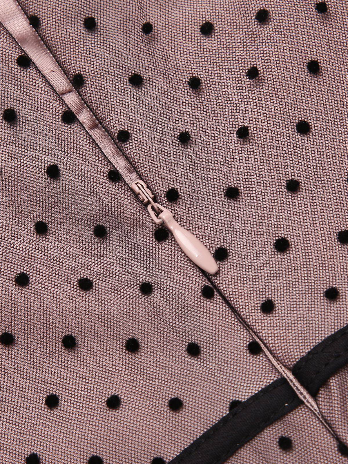 2PCS 1950s Polka Dot Bowknot Lace Strap Dress - Image 10