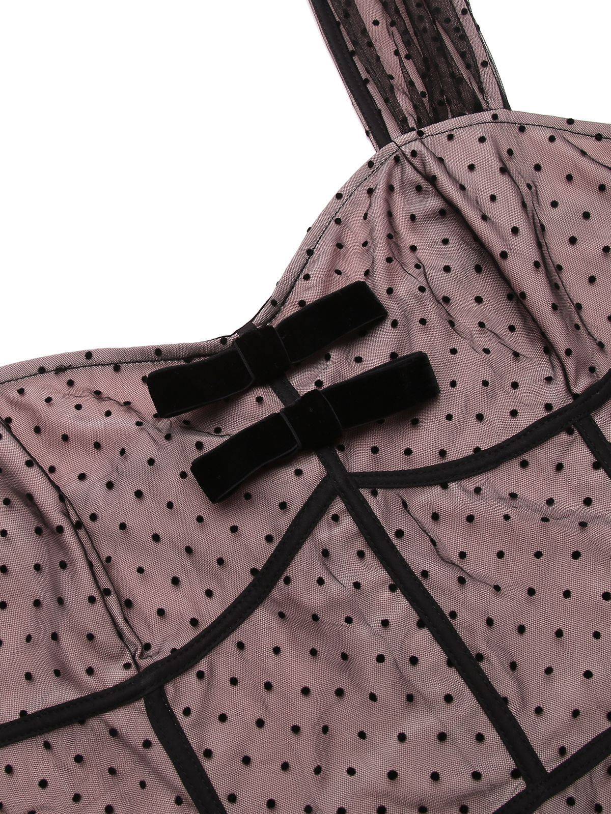2PCS 1950s Polka Dot Bowknot Lace Strap Dress - Image 6