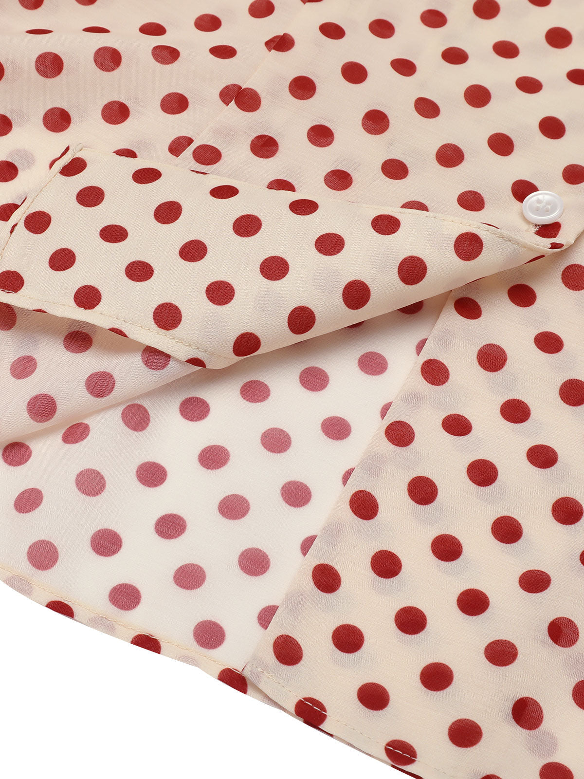 2PCS 1950s Red Polka Dot Blouse & Burgundy Pants - Image 8