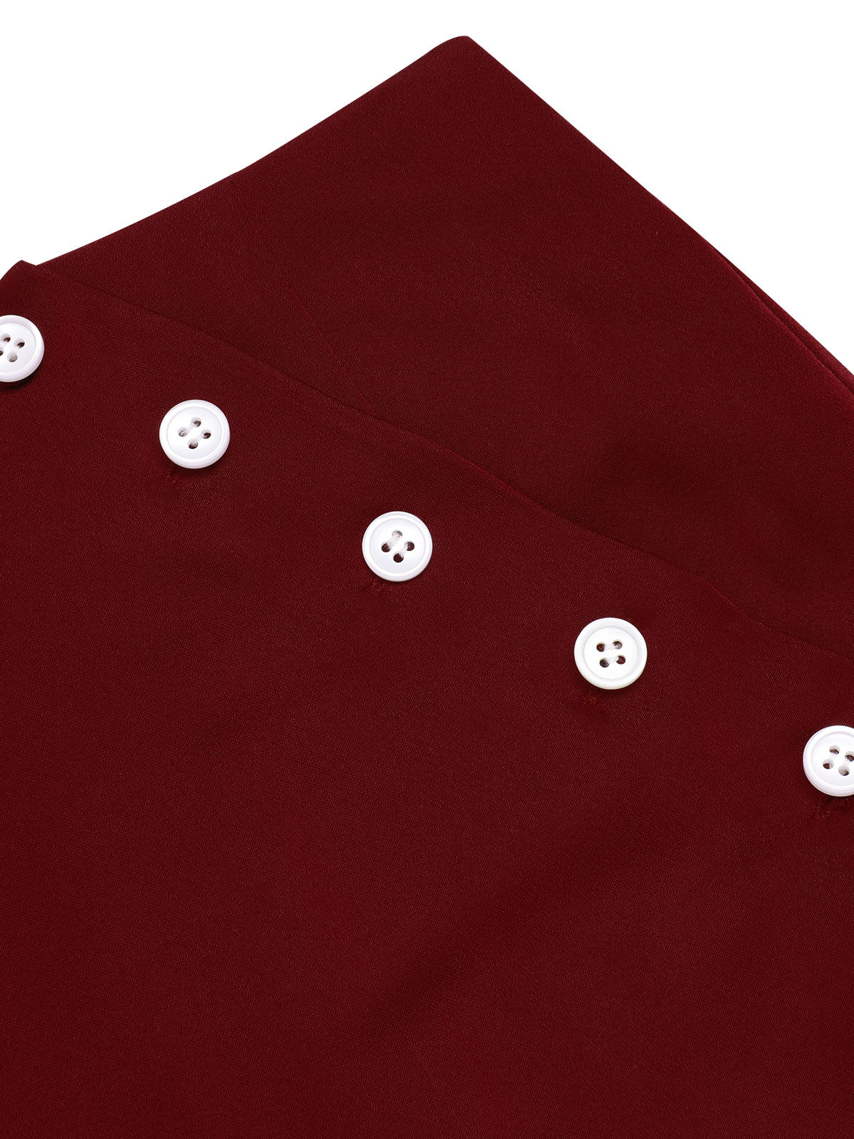 2PCS 1950s Red Polka Dot Blouse & Burgundy Pants - Image 9
