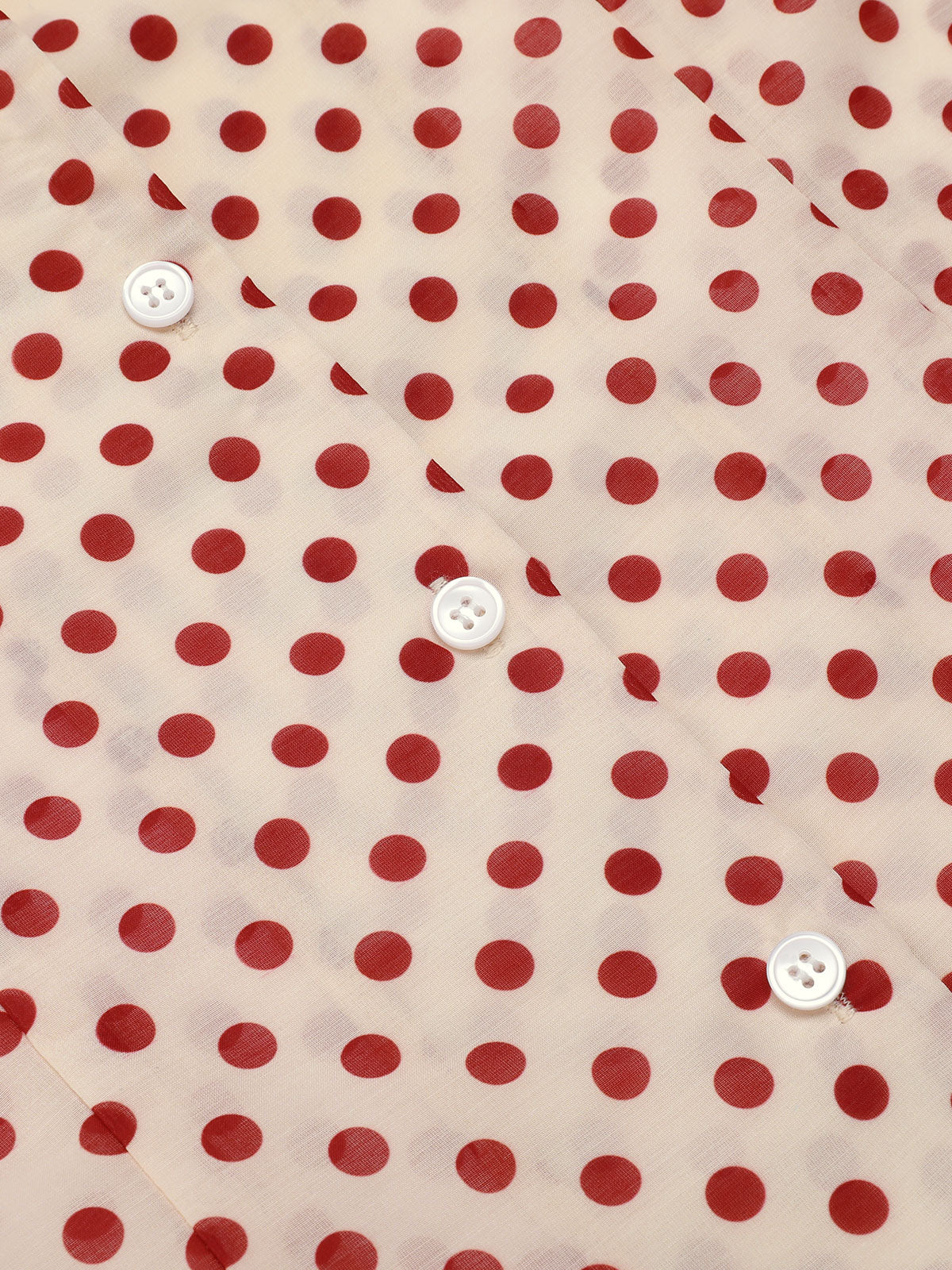2PCS 1950s Red Polka Dot Blouse & Burgundy Pants - Image 5