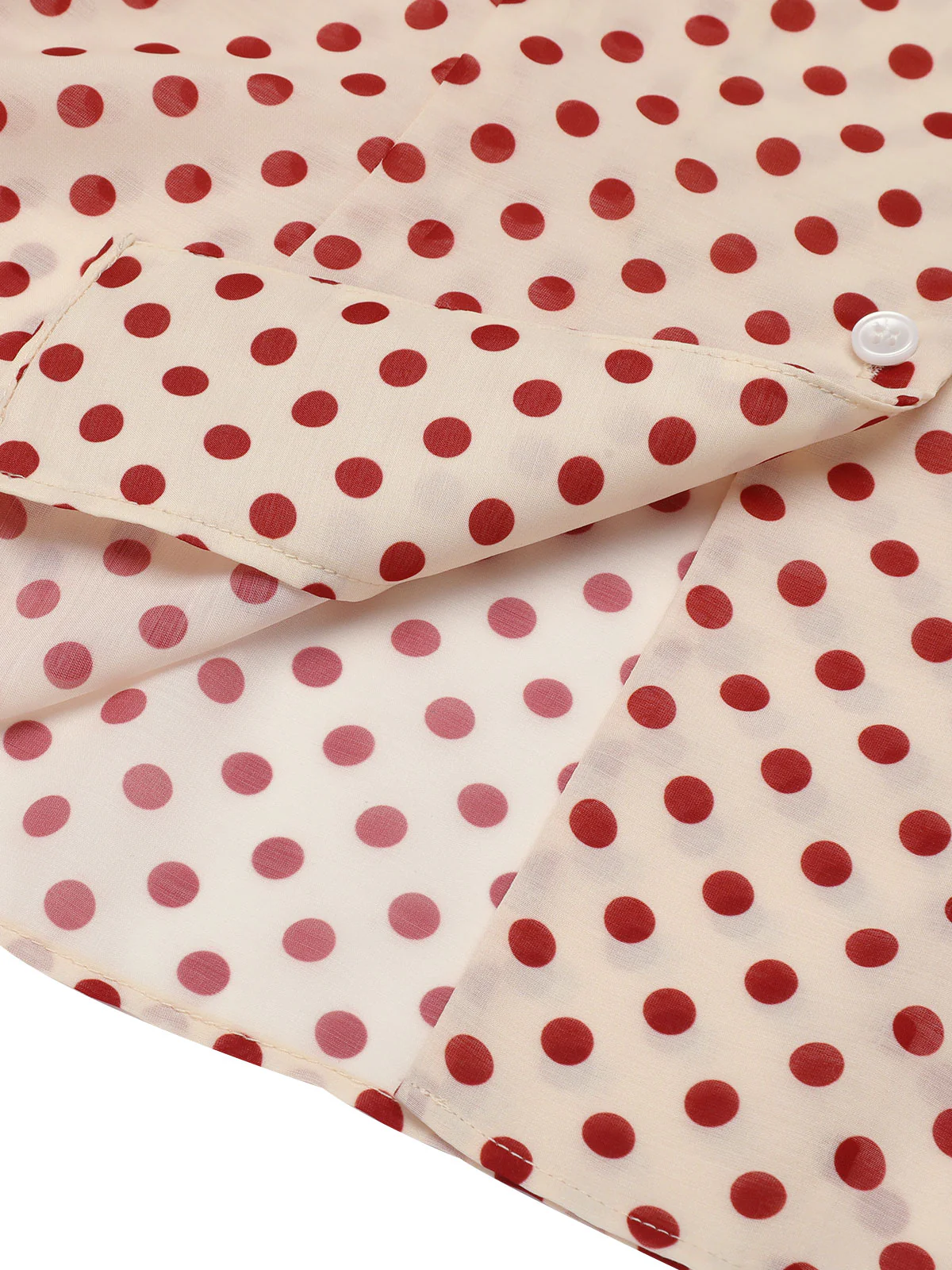 2PCS 1950s Red Polka Dot Blouse & Burgundy Pants - Image 6