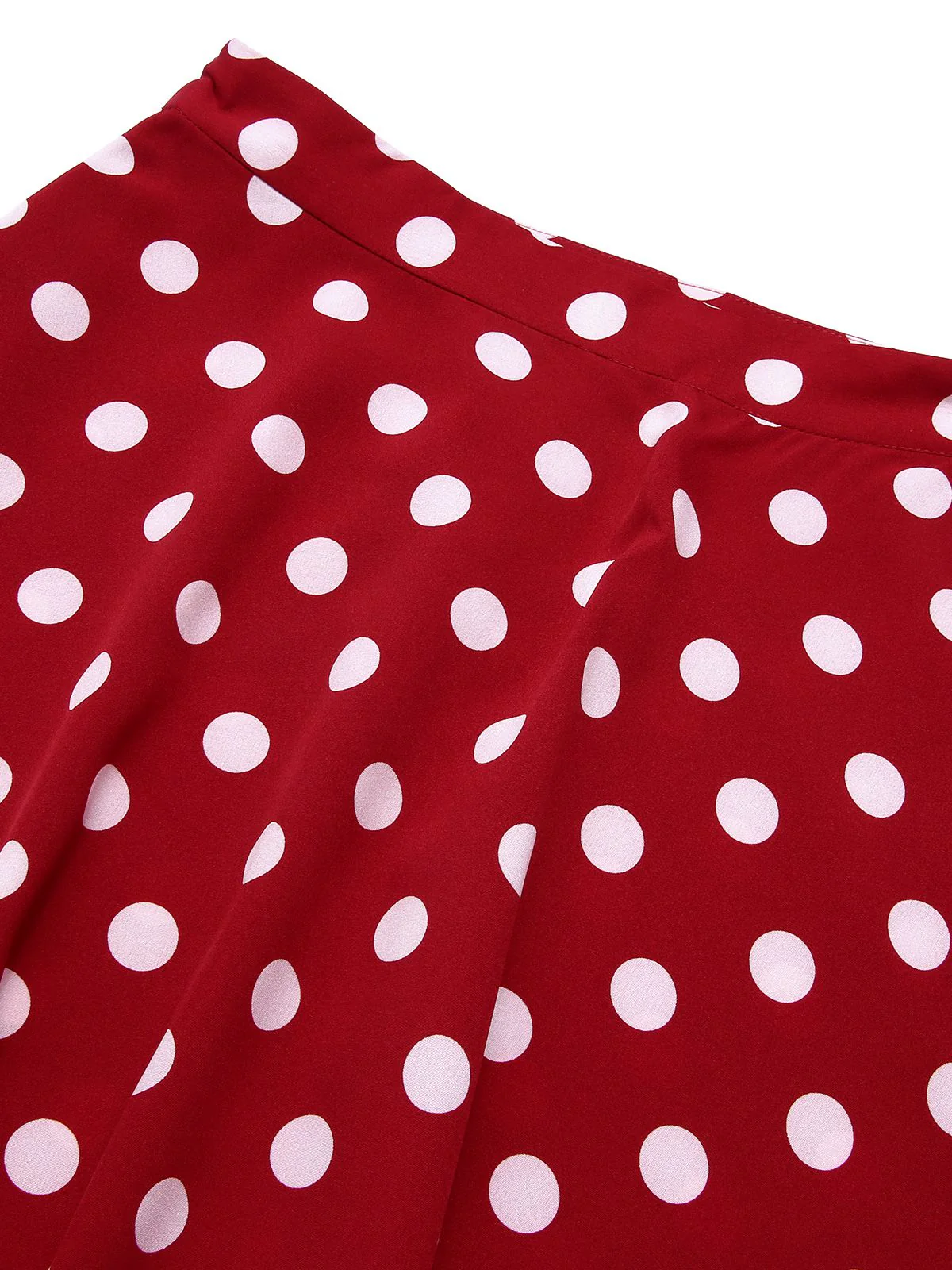 2PCS 1950s Solid Blouse & Polka Dot Skirt - Image 17
