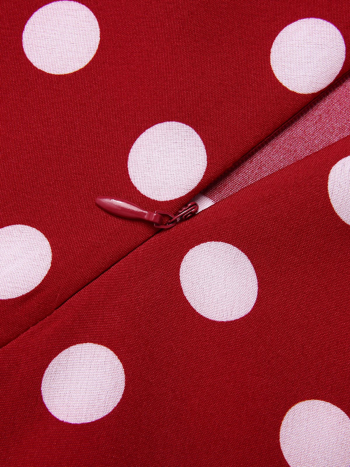 2PCS 1950s Solid Blouse & Polka Dot Skirt - Image 19