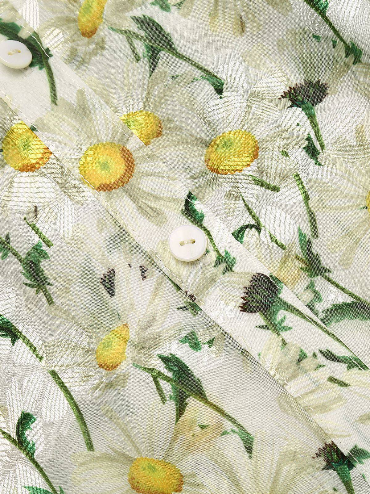 Yellow 1950s Romper & White Floral Skirt - Image 12