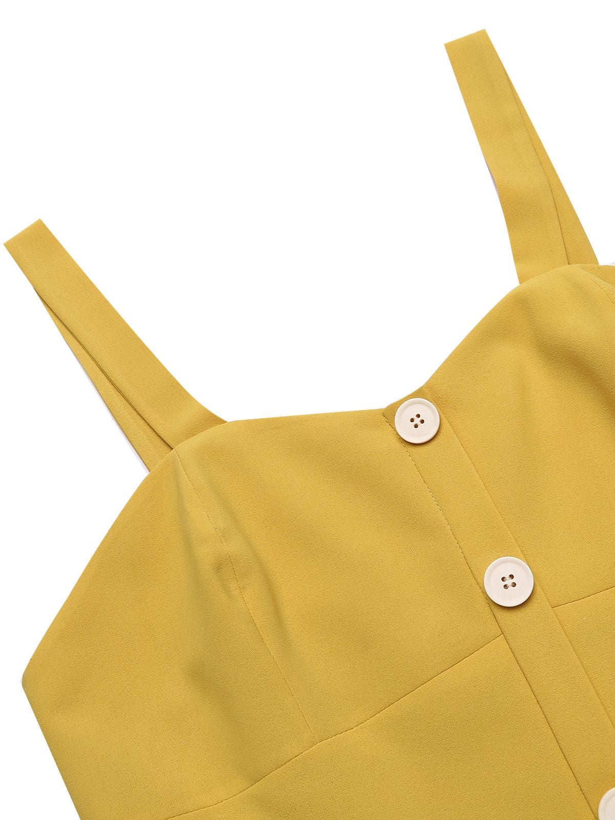 Yellow 1950s Romper & White Floral Skirt - Image 3