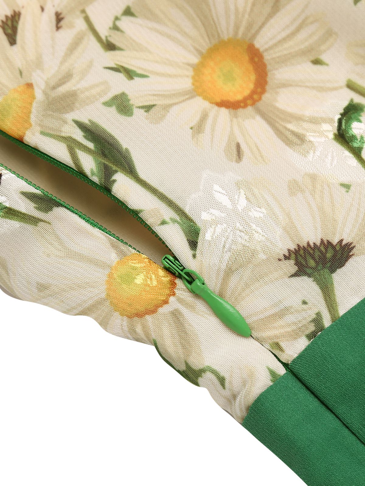 2PCS 1950s Yellow Sunflower & Green Floral Halter Romper - Image 14