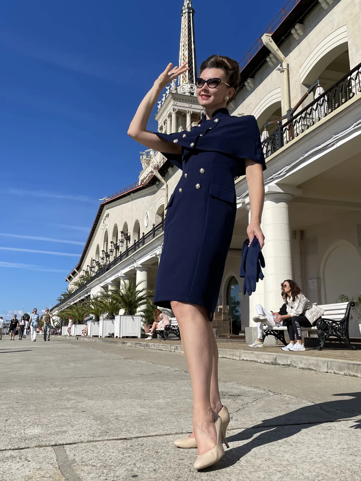 2PCS 1960s Button Work Pencil Dress - Image 13