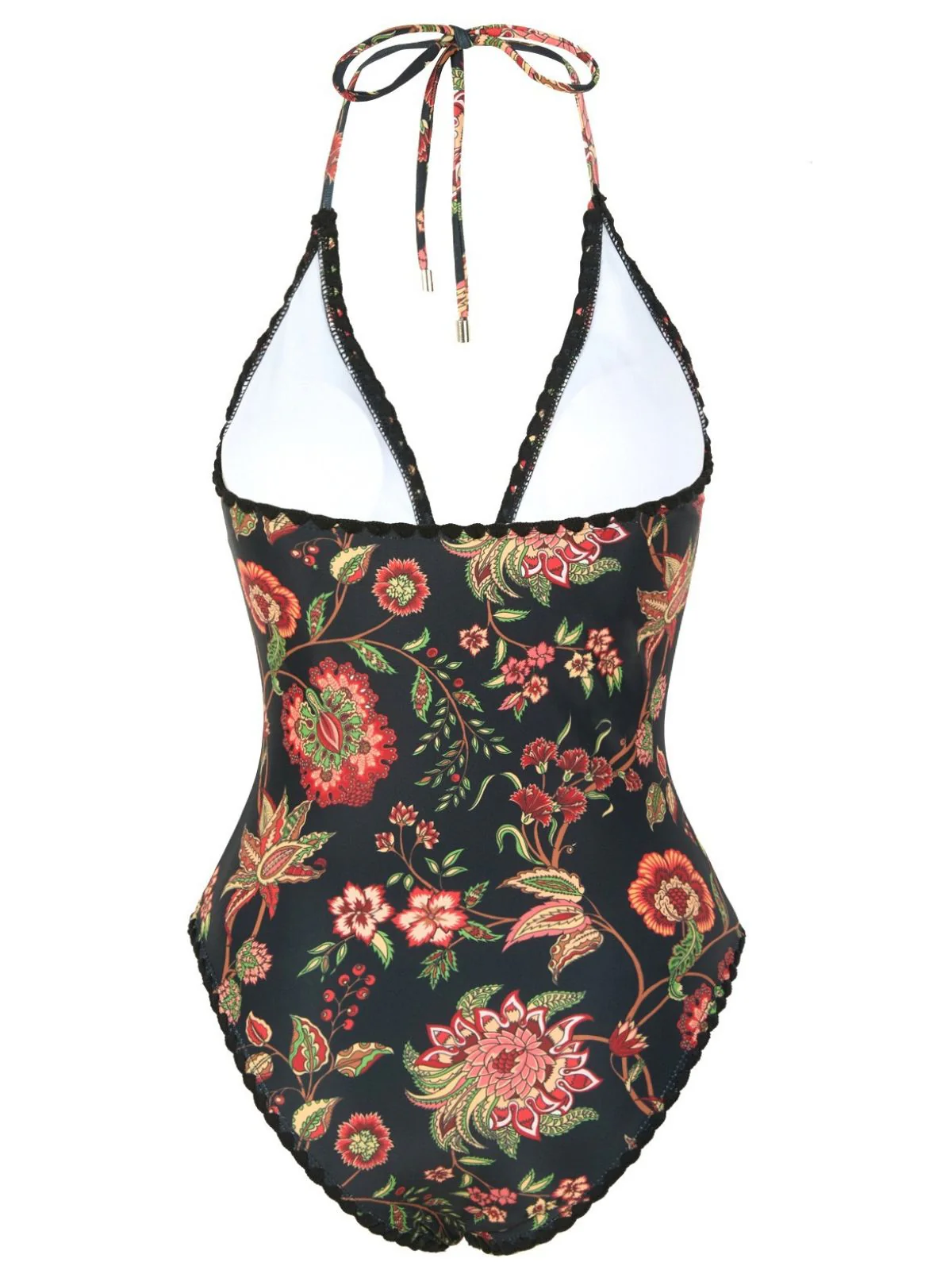 2PCS 1960s Deep V-Neck Fringe Swimsuit & Cover-Up - Image 8