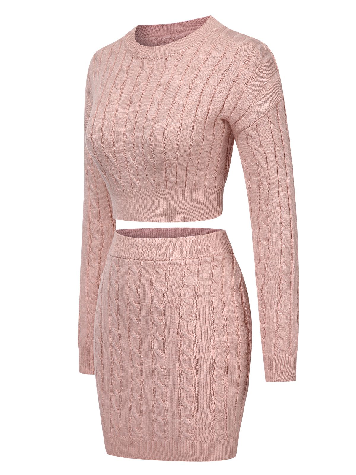2PCS 1960s Knitted Cropped Sweater & Skirt - Image 10