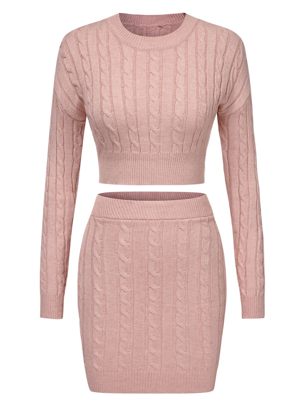 2PCS 1960s Knitted Cropped Sweater & Skirt - Image 8