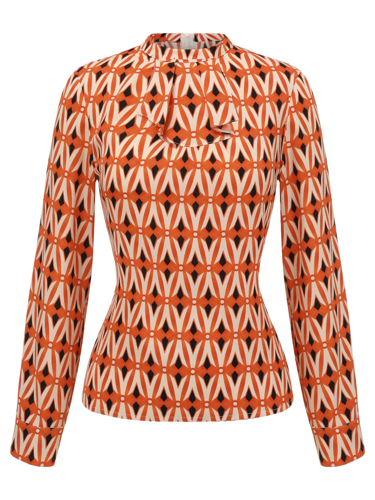 2PCS 1960s Orange Blouse & Tweed Mini Dress - Image 9