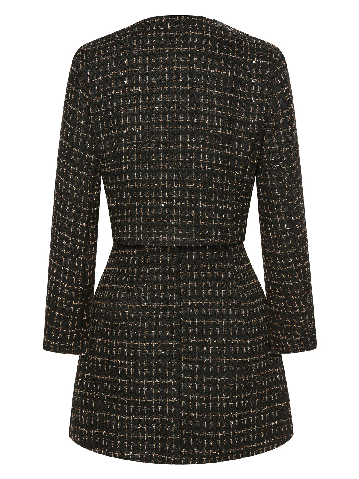 2PCS 1960s Tweed Cropped Coat & A-Line Skirt - Image 10