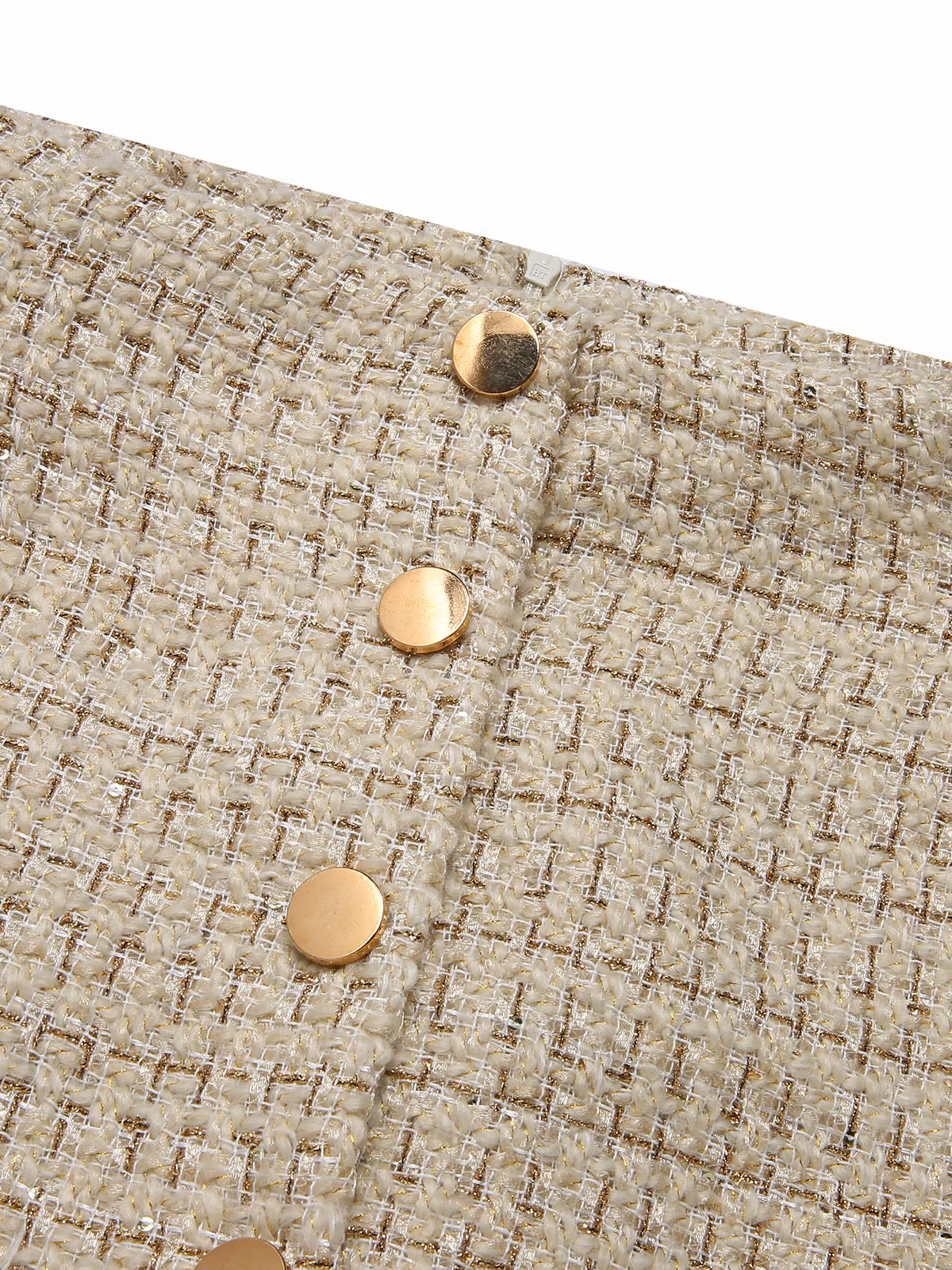 2PCS 1960s Tweed Cropped Coat & A-Line Skirt - Image 5