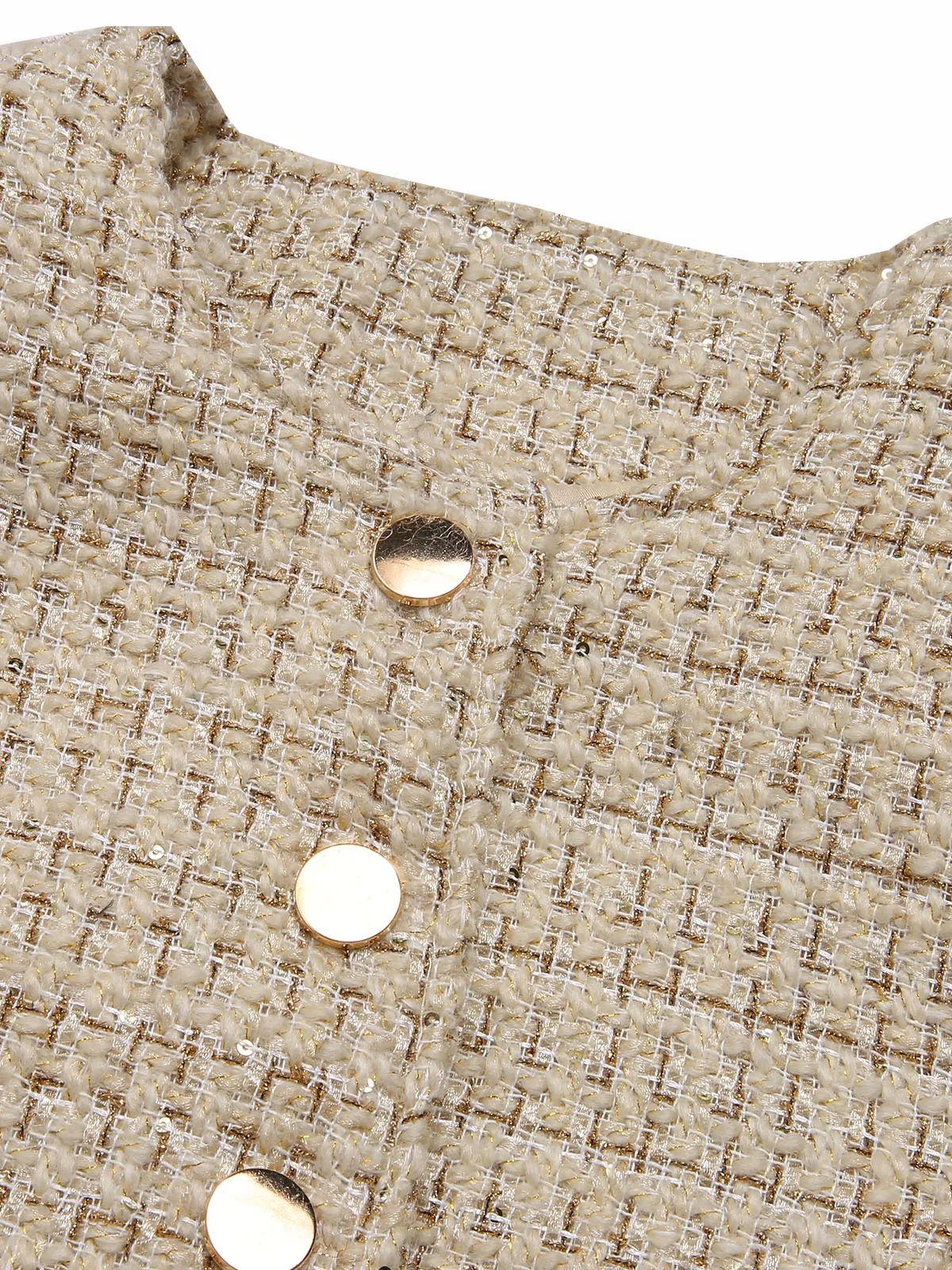 2PCS 1960s Tweed Cropped Coat & A-Line Skirt - Image 6