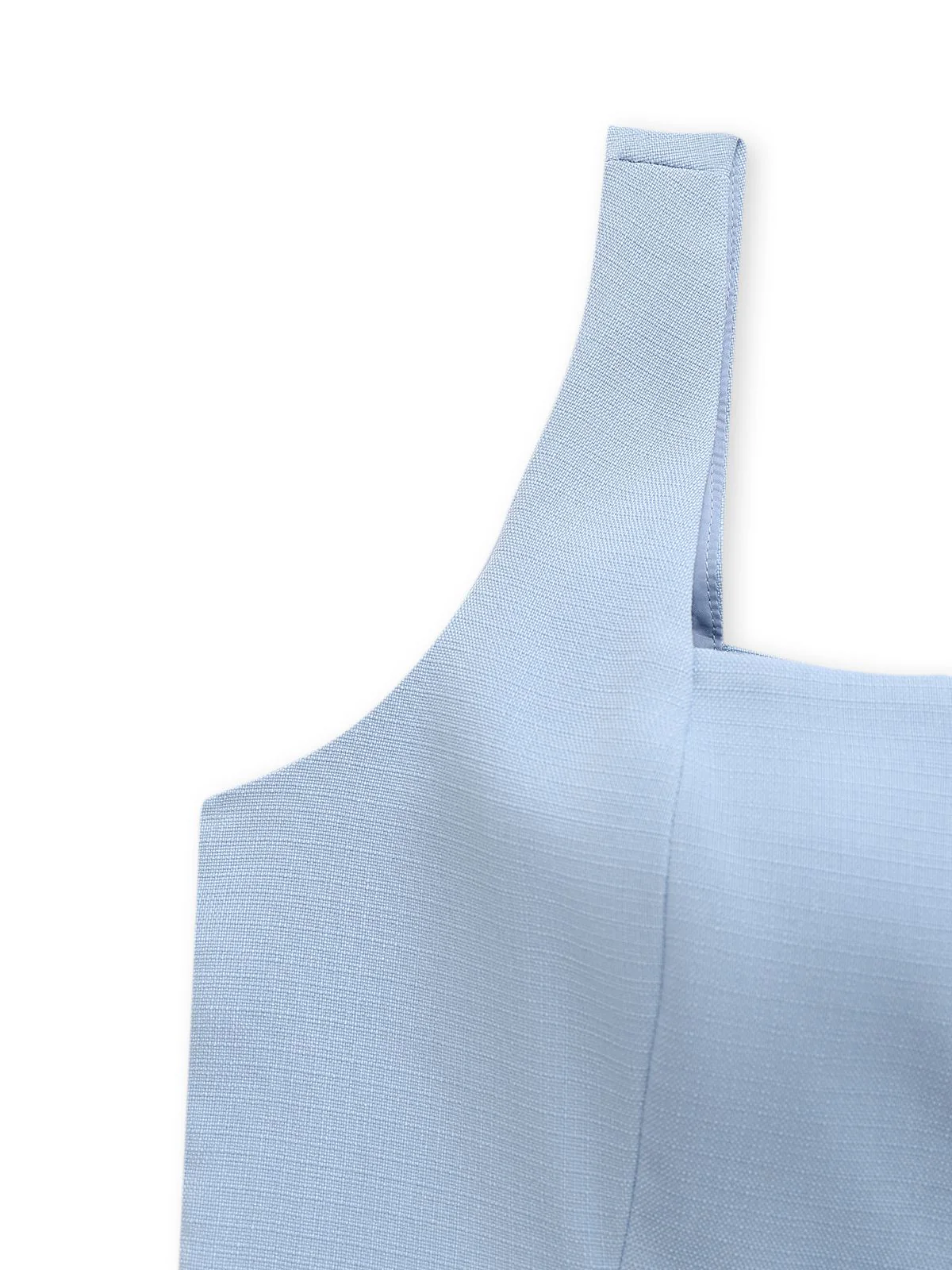 2PCS 1960s Wide Strap Button Square Neck Top & Shorts - Image 3
